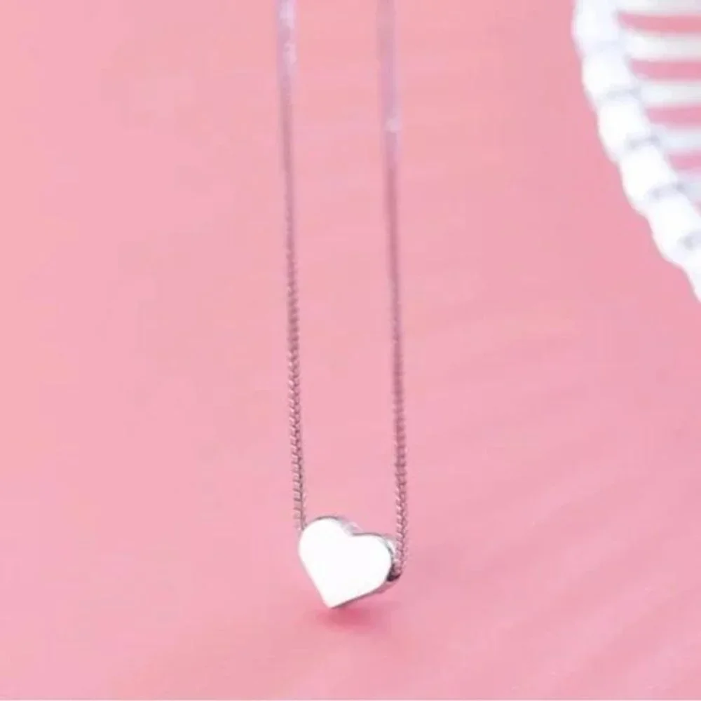 “18” NEW 925 STERLING SILVER HEART PENDANT NECKLACE - Picture 2 of 4